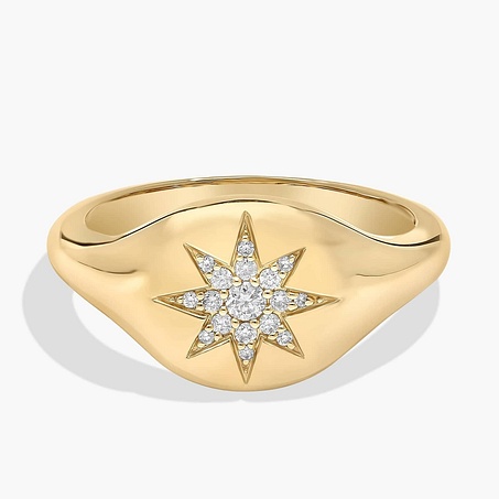 Diamond and pearl ring